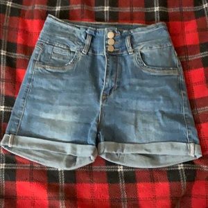High-waisted shorts